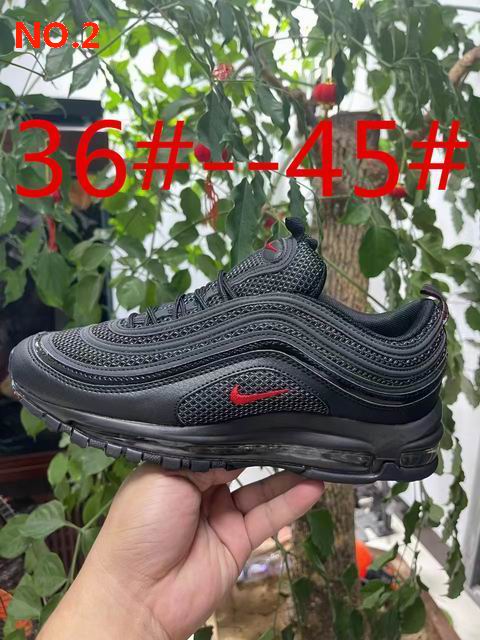 Nike Air Max 97 Men and women Shoes Black Red;